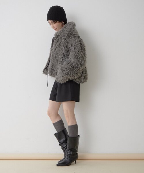 セール】【nane】【Suzuki セレクト】WZIPミックスファーブルゾン