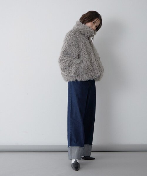 セール】【nane】【Suzuki セレクト】WZIPミックスファーブルゾン