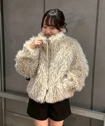 裾ファーブルゾン　ベージュ　38 楽天市場】セルフォード CELFORD 裾ファーブルゾン cwfj254041