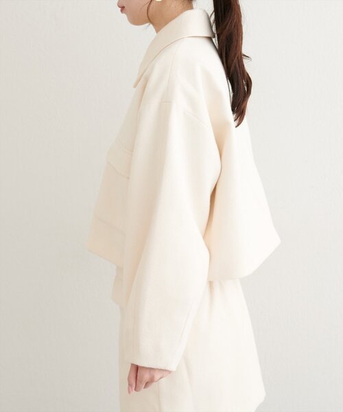 natural couture（ナチュラルクチュール）の「衿つきWzipジャケット（その他アウター・レディース・アイボリー/グレー/ブラウン・FREE）」の9枚目の写真