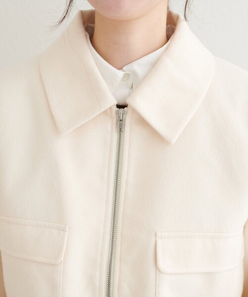 natural couture（ナチュラルクチュール）の「衿つきWzipジャケット（その他アウター・レディース・アイボリー/グレー/ブラウン・FREE）」の11枚目の写真