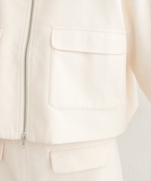natural couture（ナチュラルクチュール）の「衿つきWzipジャケット（その他アウター・レディース・アイボリー/グレー/ブラウン・FREE）」の12枚目の写真