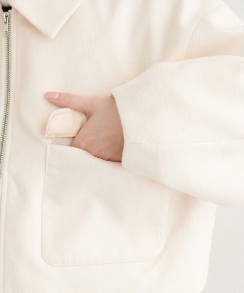 natural couture（ナチュラルクチュール）の「衿つきWzipジャケット（その他アウター・レディース・アイボリー/グレー/ブラウン・FREE）」の15枚目の写真