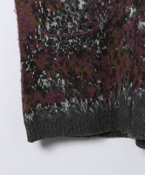 JEANASIS（ジーナシス）の「landscape ブラッシュVニットカーディガン/610574（カーディガン/ボレロ・レディース・ブラック系その他/グレー系その他/グリーン系その他・FREE）」の8枚目の写真
