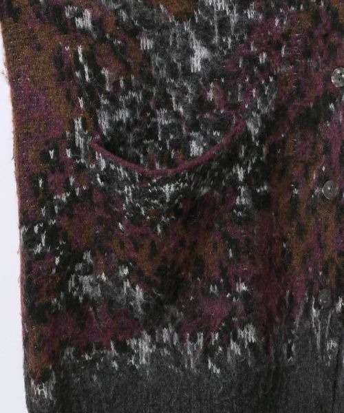 JEANASIS（ジーナシス）の「landscape ブラッシュVニットカーディガン/610574（カーディガン/ボレロ・レディース・ブラック系その他/グレー系その他/グリーン系その他・FREE）」の9枚目の写真