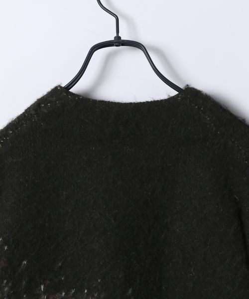 JEANASIS（ジーナシス）の「landscape ブラッシュVニットカーディガン/610574（カーディガン/ボレロ・レディース・ブラック系その他/グレー系その他/グリーン系その他・FREE）」の10枚目の写真