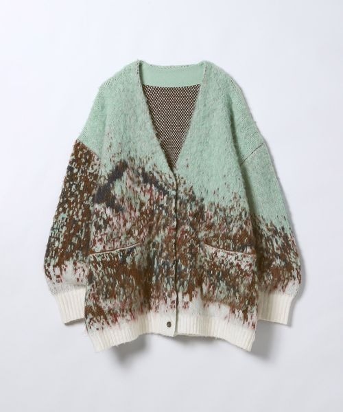 JEANASIS（ジーナシス）の「landscape ブラッシュVニットカーディガン/610574（カーディガン/ボレロ・レディース・ブラック系その他/グレー系その他/グリーン系その他・FREE）」の16枚目の写真