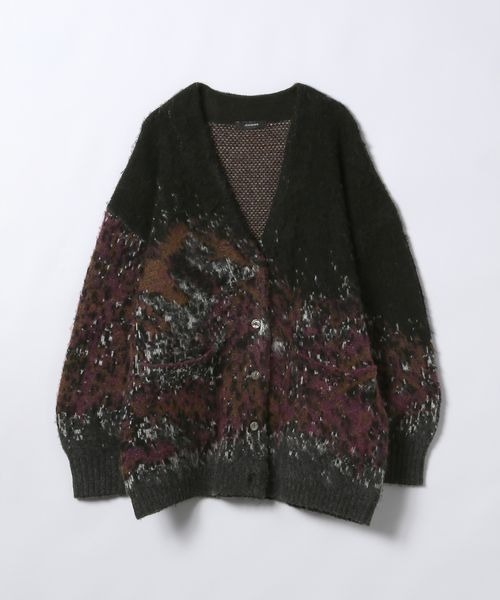 JEANASIS（ジーナシス）の「landscape ブラッシュVニットカーディガン/610574（カーディガン/ボレロ・レディース・ブラック系その他/グレー系その他/グリーン系その他・FREE）」の14枚目の写真