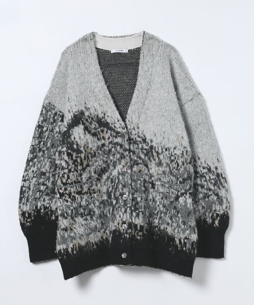 JEANASIS（ジーナシス）の「landscape ブラッシュVニットカーディガン/610574（カーディガン/ボレロ・レディース・ブラック系その他/グレー系その他/グリーン系その他・FREE）」の15枚目の写真