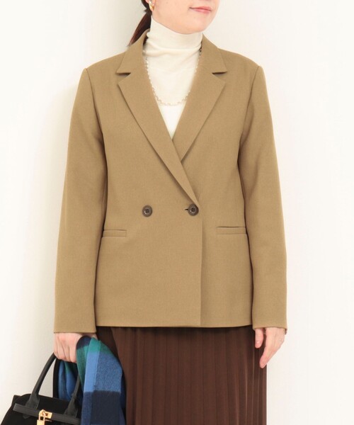 MICO COULIER（ミコクリエ）の「ウールライクテーラードジャケット（テーラードジャケット・レディース・ネイビー/キャメル・36/38）」の12枚目の写真