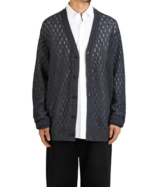 URU（ウル）の「URU / ウル：KNIT CARDIGAN：25SUK03[COR]（カーディガン/ボレロ・メンズ・グレー・1）」の9枚目の写真
