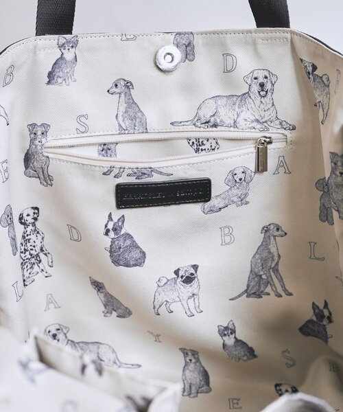 BEARDSLEY(ビアズリー)の「DogプリントBAG(Lサイズ)(トートバッグ・レディース・ブラック・LARGE)」の17枚目の写真