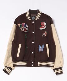 ScoLar（スカラー）の「153686：メルトン×合皮 異素材切替スタジャン（スタジャン）」