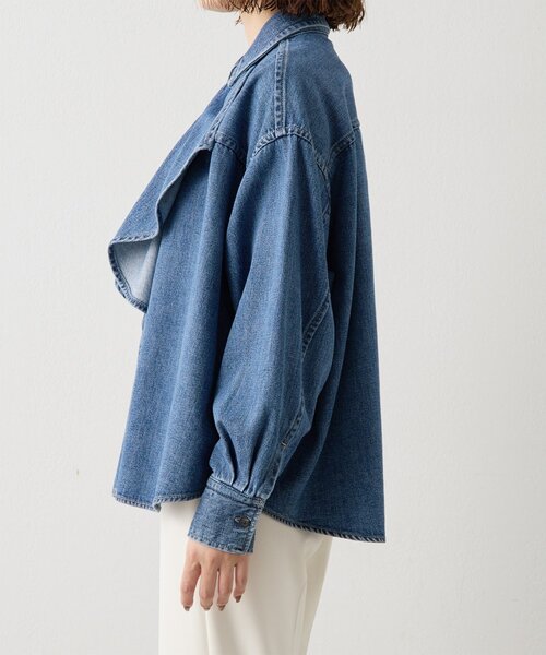 Whim Gazette（ウィムガゼット）の「フリルデニムブラウス（シャツ/ブラウス・レディース・ブルー・FREE）」の14枚目の写真