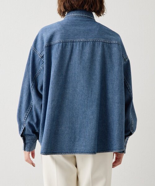 Whim Gazette（ウィムガゼット）の「フリルデニムブラウス（シャツ/ブラウス・レディース・ブルー・FREE）」の15枚目の写真