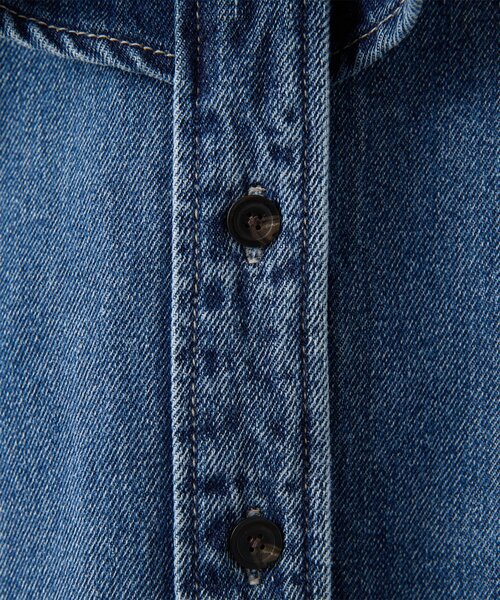 Whim Gazette（ウィムガゼット）の「フリルデニムブラウス（シャツ/ブラウス・レディース・ブルー・FREE）」の19枚目の写真