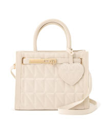 EDIT COLOGNE | ハートチャーム付きキルティングトートバッグ(ショルダーバッグ)