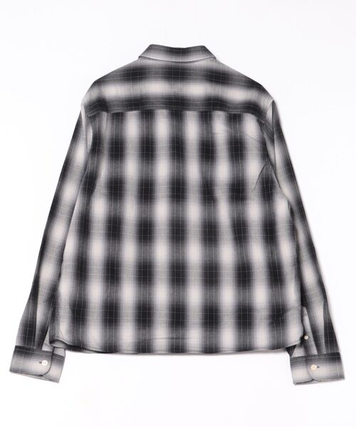 ALLSAINTS（オールセインツ）の「HOLBORN RAMSKULL CHECK SHIRT | HOLBORN ラムスカル チェック シャツ（シャツ/ブラウス・メンズ・ブラック×ホワイト・XS/S/M/L）」の9枚目の写真