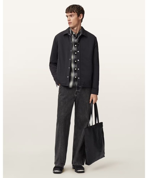 ALLSAINTS（オールセインツ）の「HOLBORN RAMSKULL CHECK SHIRT | HOLBORN ラムスカル チェック シャツ（シャツ/ブラウス・メンズ・ブラック×ホワイト・XS/S/M/L）」の5枚目の写真