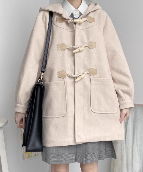 SallyLunn(サリーラン)の「ミドル丈ダッフルコート(ダッフルコート・レディース・ブラック/ベージュ・L/M)」の10枚目の写真