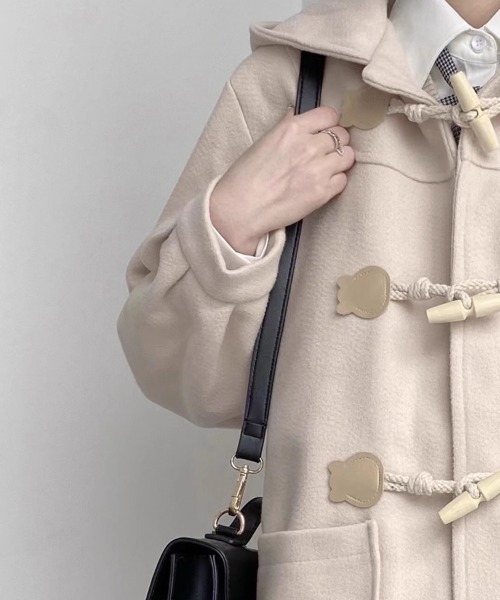 SallyLunn(サリーラン)の「ミドル丈ダッフルコート(ダッフルコート・レディース・ブラック/ベージュ・L/M)」の11枚目の写真