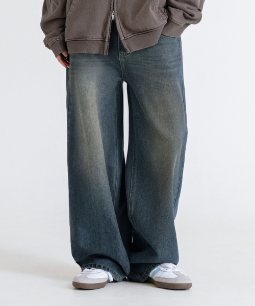 LEMAIN SECOND（リメインセカンド）の「ヴィンテージキャットウォッシュワイドデニムパンツ[サンドブルー]（デニムパンツ・レディース・その他・X-LARGE/X-SMALL/SMALL/MEDIUM/LARGE）」の7枚目の写真