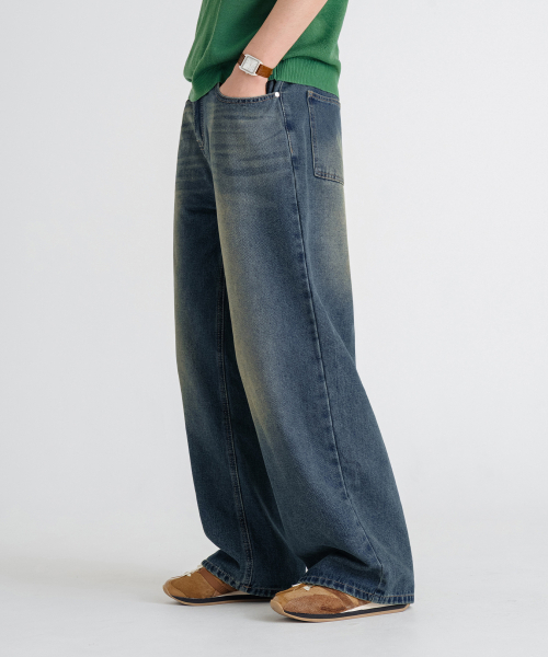 LEMAIN SECOND（リメインセカンド）の「ヴィンテージキャットウォッシュワイドデニムパンツ[サンドブルー]（デニムパンツ・レディース・その他・X-LARGE/X-SMALL/SMALL/MEDIUM/LARGE）」の8枚目の写真
