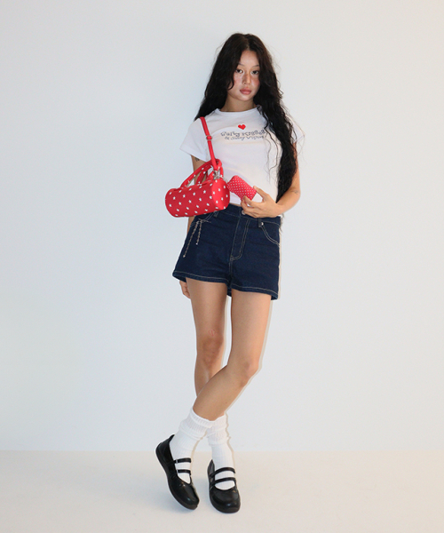 RONRON(ロンロン)の「HEART POCKET MINI SHORT DENIM PANTS INDIGO BLUE(その他パンツ・レディース・その他・SMALL/MEDIUM)」の3枚目の写真