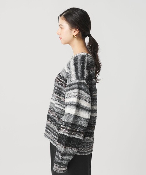 セール】マルチボーダー ニットプルオーバー（ニット/セーター