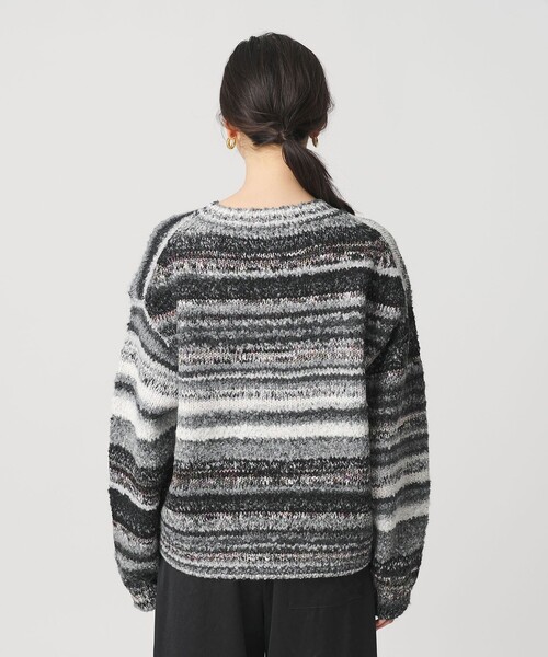 ビューティー＆ユース ユナイテッドアローズ（BEAUTY&YOUTH）/マルチボーダー ニットプルオーバー セール】マルチボーダー ニットプルオーバー（ニット/セーター