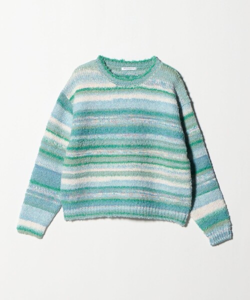 BEAUTY&YOUTH UNITED ARROWS（ビューティーアンドユースユナイテッドアローズ）の「マルチボーダー ニットプルオーバー（ニット/セーター・レディース・ライム/ブラック・FREE）」の12枚目の写真