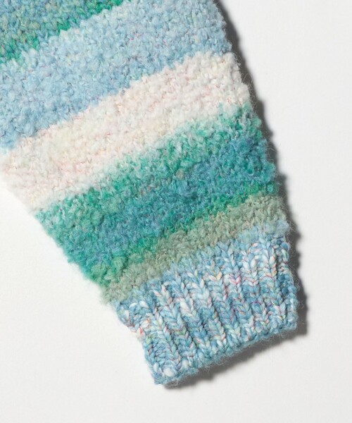 BEAUTY&YOUTH UNITED ARROWS（ビューティーアンドユースユナイテッドアローズ）の「マルチボーダー ニットプルオーバー（ニット/セーター・レディース・ライム/ブラック・FREE）」の15枚目の写真