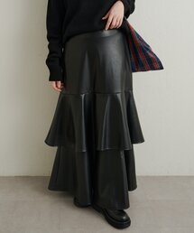 Omekashi | レザーティアードスカート(スカート)