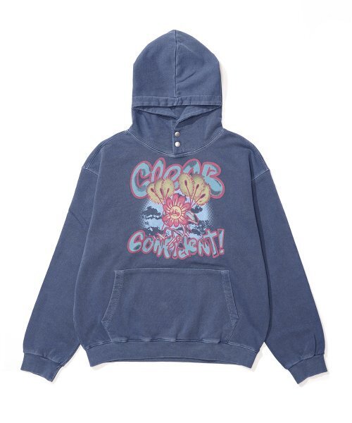 GAKKAI UNIONS(ガッカイユニオンズ)の「クリアピグメントフードパーカー ダイブブルー(パーカー・レディース・その他・LARGE)」の2枚目の写真