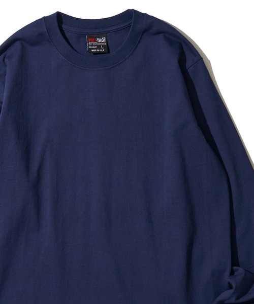 PRO・TAG(プロタグ)の「【PRO・TAG】PRO-TAG Long Sleeve heavy Tシャツ / ヘビーウェイト ロングスリーブTシャツ(Tシャツ/カットソー・メンズ・ホワイト/ネイビー/グレー/ブラック・MEDIUM/LARGE/X-LARGE/SMALL)」の4枚目の写真