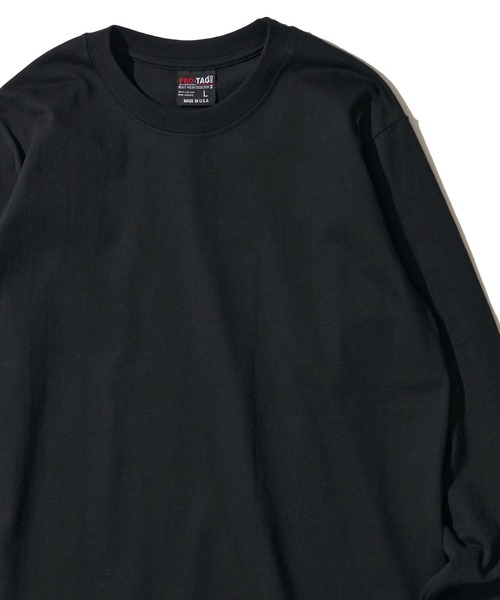PRO・TAG(プロタグ)の「【PRO・TAG】PRO-TAG Long Sleeve heavy Tシャツ / ヘビーウェイト ロングスリーブTシャツ(Tシャツ/カットソー・メンズ・ホワイト/ネイビー/グレー/ブラック・MEDIUM/LARGE/X-LARGE/SMALL)」の2枚目の写真