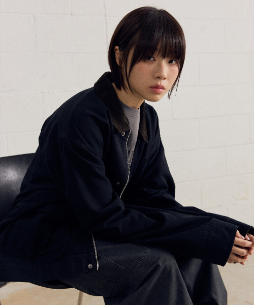 F.ILLUMINATE(フィルミネイト)の「コットンワークジャケット-ブラック(ミリタリージャケット・レディース・その他・MEDIUM/SMALL)」の4枚目の写真