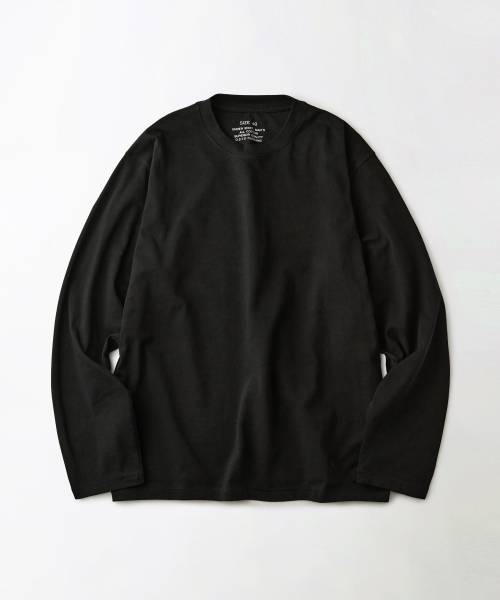 OUTSTANDING(アウトスタンディング)の「BASIC CREW NECK LONG SLEEVE TEE_BLACK(Tシャツ/カットソー・メンズ・その他・LARGE/SMALL/MEDIUM)」の1枚目の写真
