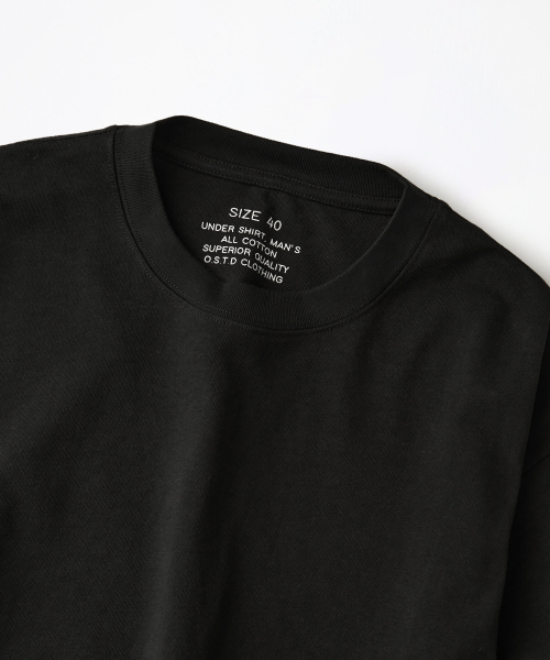 OUTSTANDING(アウトスタンディング)の「BASIC CREW NECK LONG SLEEVE TEE_BLACK(Tシャツ/カットソー・メンズ・その他・LARGE/SMALL/MEDIUM)」の3枚目の写真