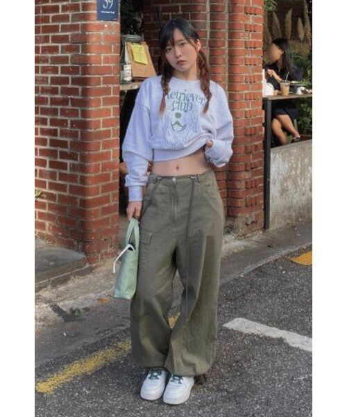 Retriever Club（レトリーバークラブ）の「LAUGHING RETRIEVER CROP CREWNECK [GREEN]（スウェット・レディース・その他・SMALL/MEDIUM）」の16枚目の写真