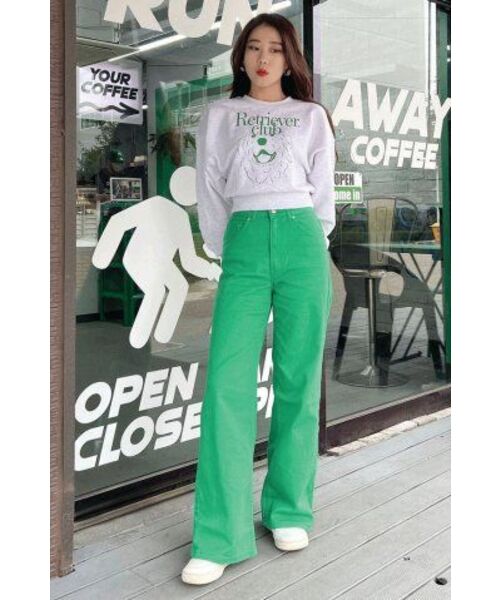 Retriever Club（レトリーバークラブ）の「LAUGHING RETRIEVER CROP CREWNECK [GREEN]（スウェット・レディース・その他・SMALL/MEDIUM）」の17枚目の写真