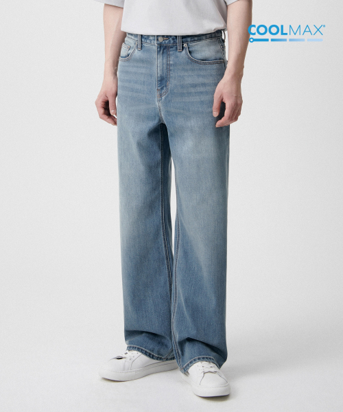MUSINSA STANDARD（ムシンサスタンダード）の「[クールタンダード] ワイドデニムパンツ [ライトインディゴ]（デニムパンツ・メンズ・その他・40/38/42/36/34/32/30/31/33/26/27/28/29）」の7枚目の写真