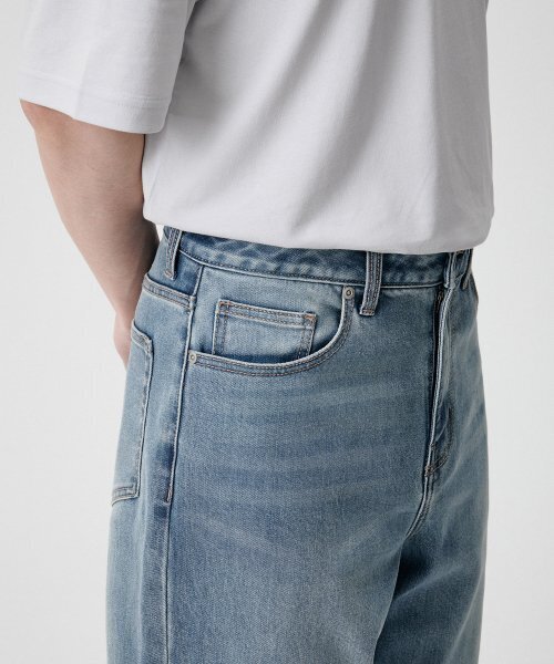 MUSINSA STANDARD（ムシンサスタンダード）の「[クールタンダード] ワイドデニムパンツ [ライトインディゴ]（デニムパンツ・メンズ・その他・40/38/42/36/34/32/30/31/33/26/27/28/29）」の3枚目の写真