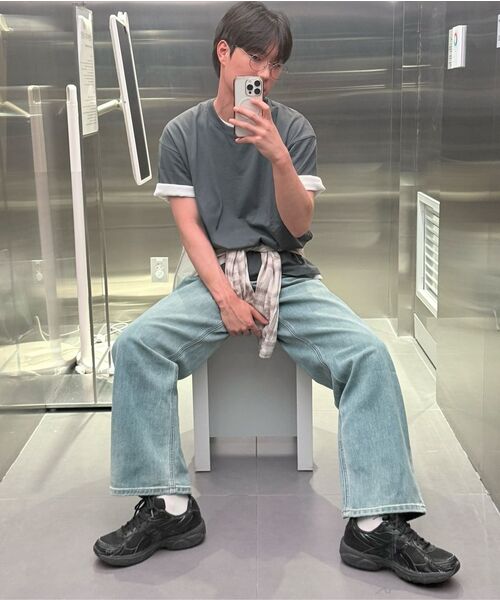 MUSINSA STANDARD（ムシンサスタンダード）の「[クールタンダード] ワイドデニムパンツ [ライトインディゴ]（デニムパンツ・メンズ・その他・40/38/42/36/34/32/30/31/33/26/27/28/29）」の21枚目の写真