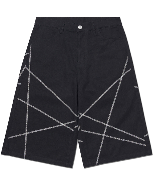 NOMANUAL(NOMANUAL)の「S.L BERMUDA PANTS - BLACK(その他パンツ・レディース・その他・SMALL/MEDIUM/LARGE/X-SMALL)」の1枚目の写真