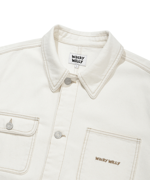 Wacky WiLLy(ワッキーウィリー)の「デニムショートジャケットエクリュ(デニムジャケット・レディース・その他・SMALL/MEDIUM/LARGE/X-LARGE)」の5枚目の写真
