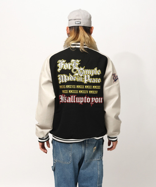 MAJESTIC x EXAMPLE VARSITY JACKET（スタジャン）｜EXAMPLE