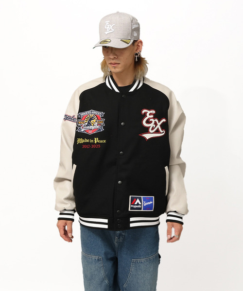 MAJESTIC x EXAMPLE VARSITY JACKET（スタジャン）｜EXAMPLE