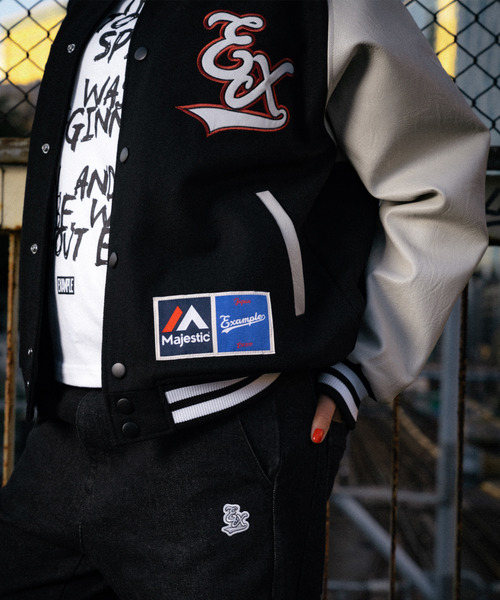 EXAMPLE(エグザンプル)の「MAJESTIC x EXAMPLE VARSITY JACKET(スタジャン・メンズ・その他・XXL/XL/L/M)」の13枚目の写真