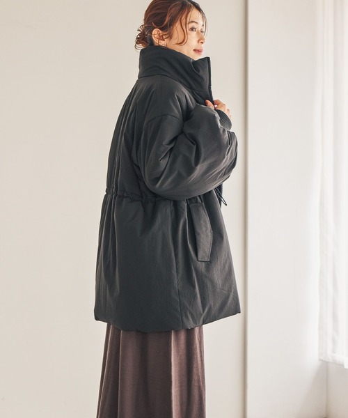 studio CLIP（スタディオクリップ）の「パディングドロストコート[プチサイズあり]（ダウンジャケット/コート・レディース・ブラック/アイボリー・FREE/PF）」の6枚目の写真